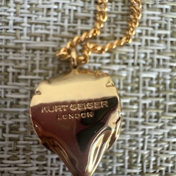 Kurt Geiger Gold Necklace with Teal Bag - Picture 5 of 5